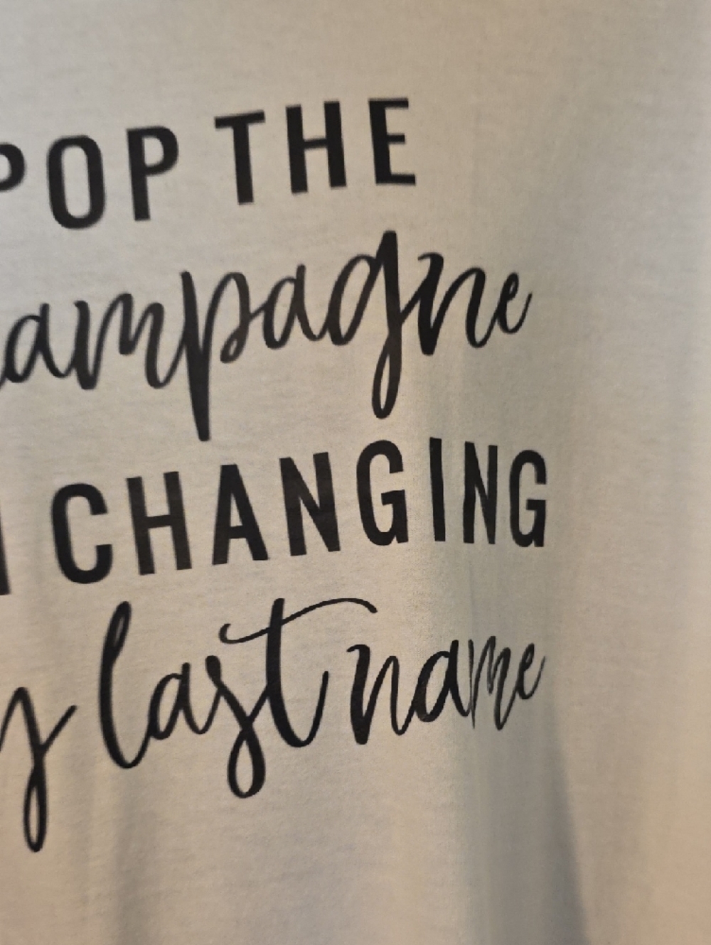 White Graphic Tee "Pop the Champagne" - Picture 4 of 7
